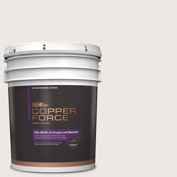 COPPER FORCE 5 gal. #MQ3-32 Cameo White Eggshell Enamel Virucidal and Antibacterial Interior Paint & Primer