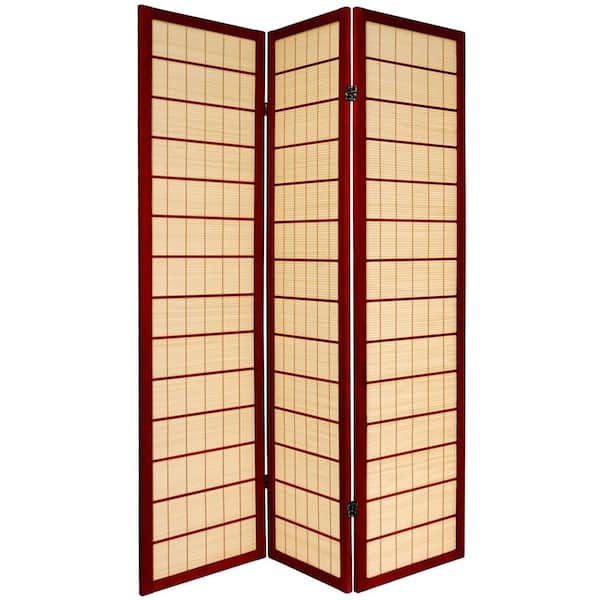 Oriental Furniture 6 ft. Rosewood 3-Panel Room Divider