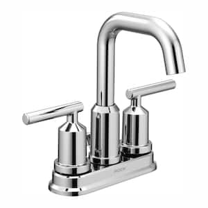 Gibson 4 in. Centerset 2-Handle High-Arc Bathroom Faucet with Pop-Up Assembly in Chrome