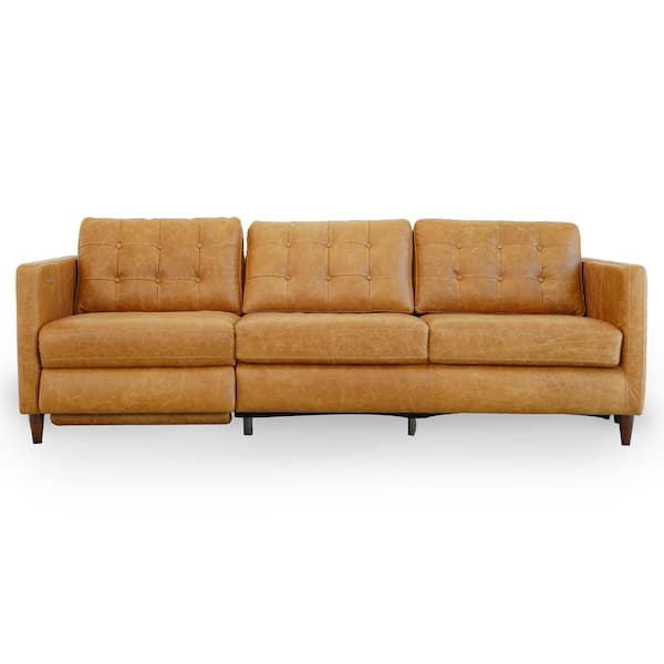 Ashcroft Furniture Co Lunete 93 in. W Tan Brown Square Arm