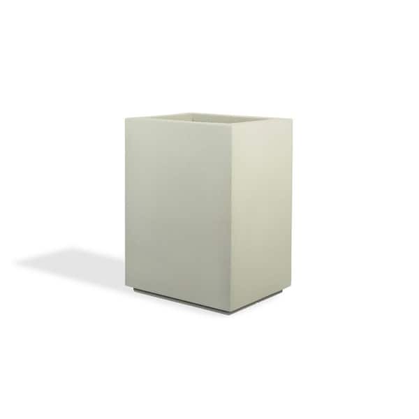 PolyStone Planters Cozumel Column 23 in. x 30 in. Greige Composite Planter
