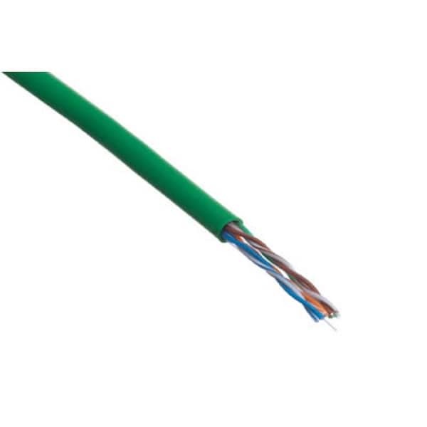 Southwire 1,000 ft. Green 24/4 Solid BC CAT5e CMR (Riser) Data Cable