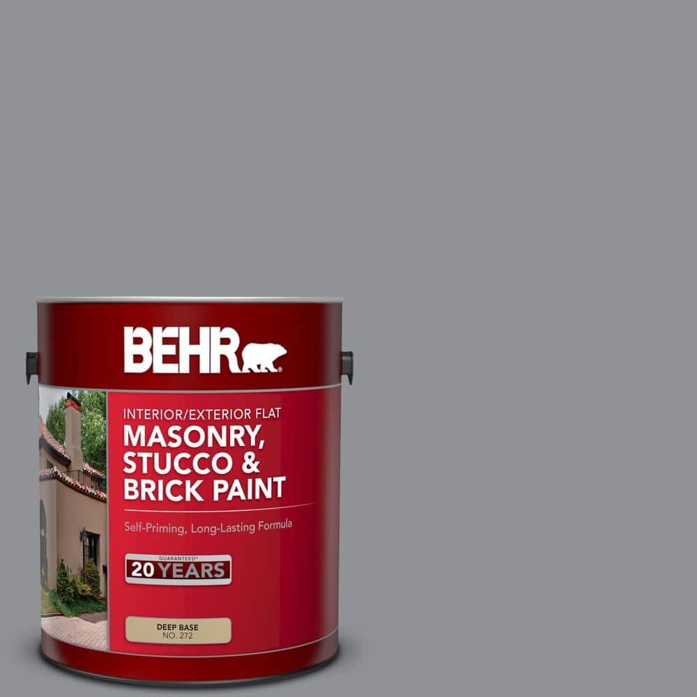 1 gal. #PPU26-05 Flint Gray Flat Masonry, Stucco and Brick Interior/Exterio