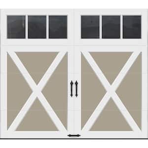 Coachman X Design 8 ft x 7 ft Insulated 18.4 R-Value  Sandtone Garage Door with REC13 Windows