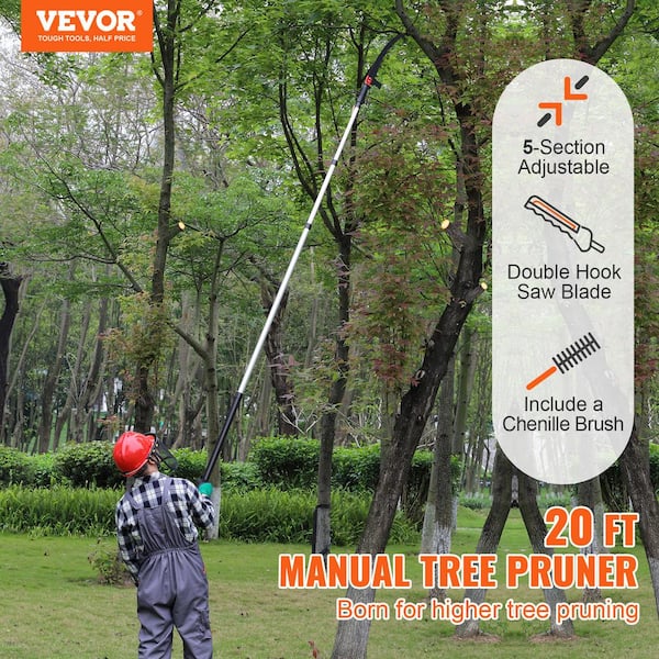 VEVOR Pole Saw For Tree Trimming, 26 ft Pruning Saws, Extendable Alloy  Steel Tree Pruner for Sawing and Shearing 