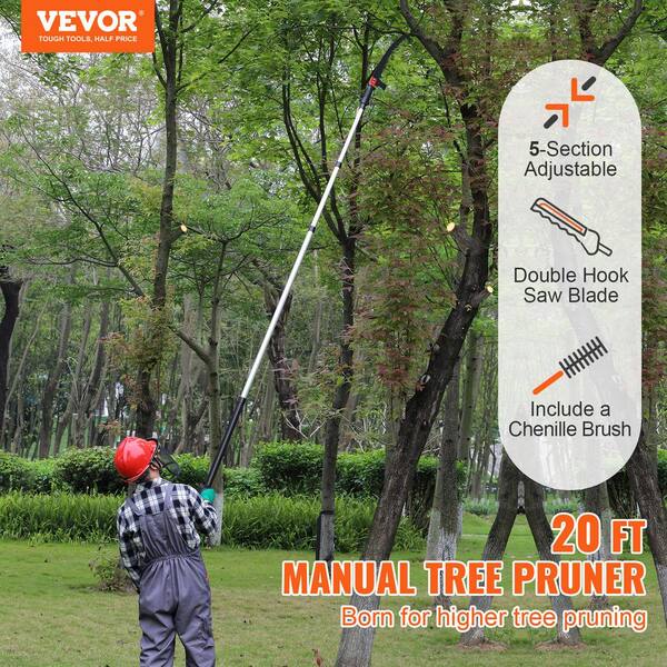 thumbnail image 2 of 7.3-27ft Extension Pole Saw For Tree Trimming - Fiberglass Pole Pruner With Adjustable Height 2 of 13