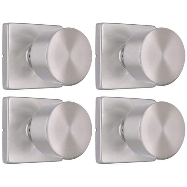 Ridgeway Satin Nickel Passage Hall/Closet Door Knob 4-pack