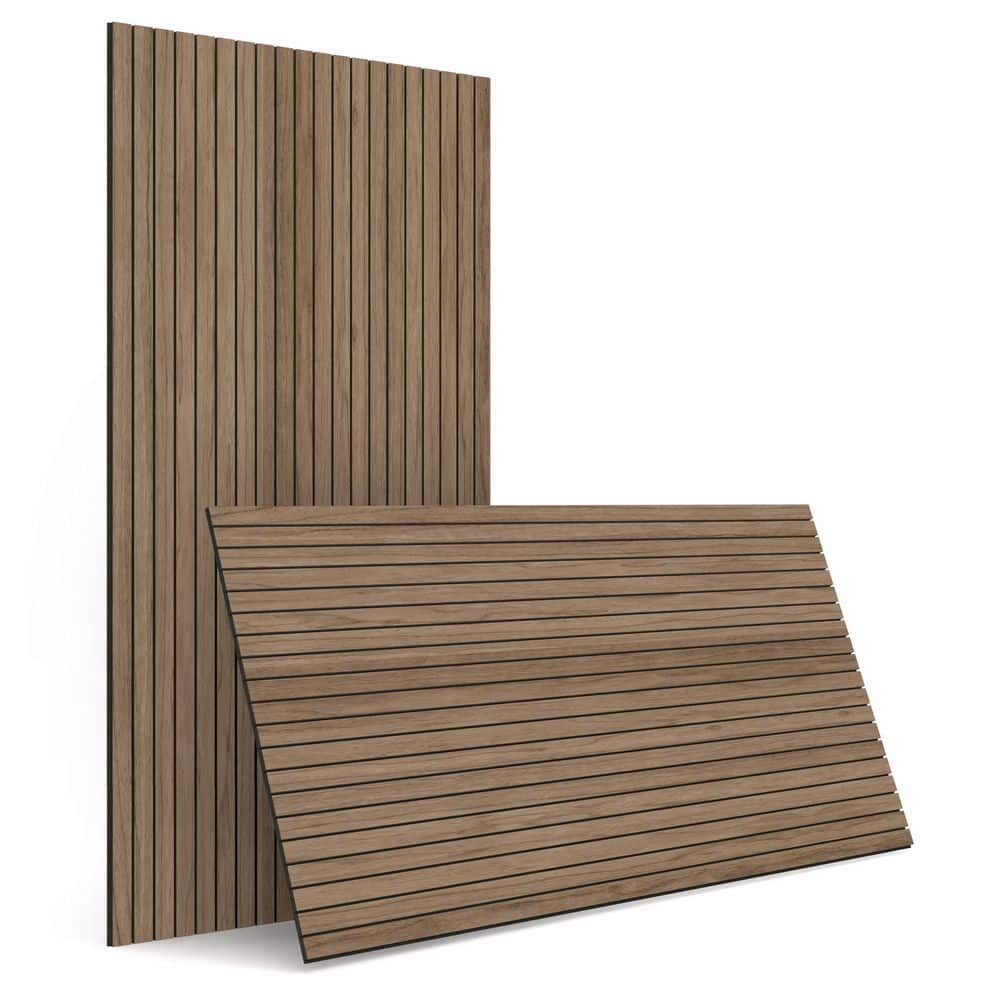 sunwings 0.4 in. x 4 ft. x 2 ft. Brown Walnut PET Peel and Stick