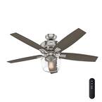 Hunter Discovery 48 in. LED Indoor Brushed Nickel Ceiling Fan with