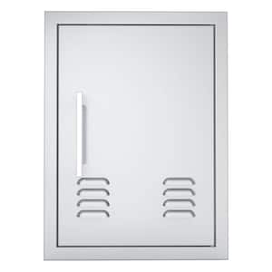 Signature Series 17 in. x 23 in. 304 Stainless Steel Right Swing Vertical Vented Door