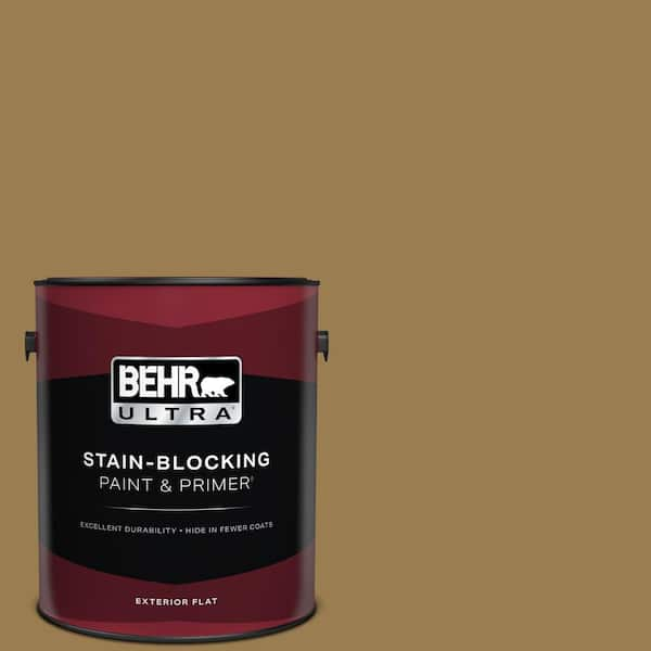 BEHR ULTRA 1 gal. #320F-6 Wool Tweed Flat Exterior Paint & Primer