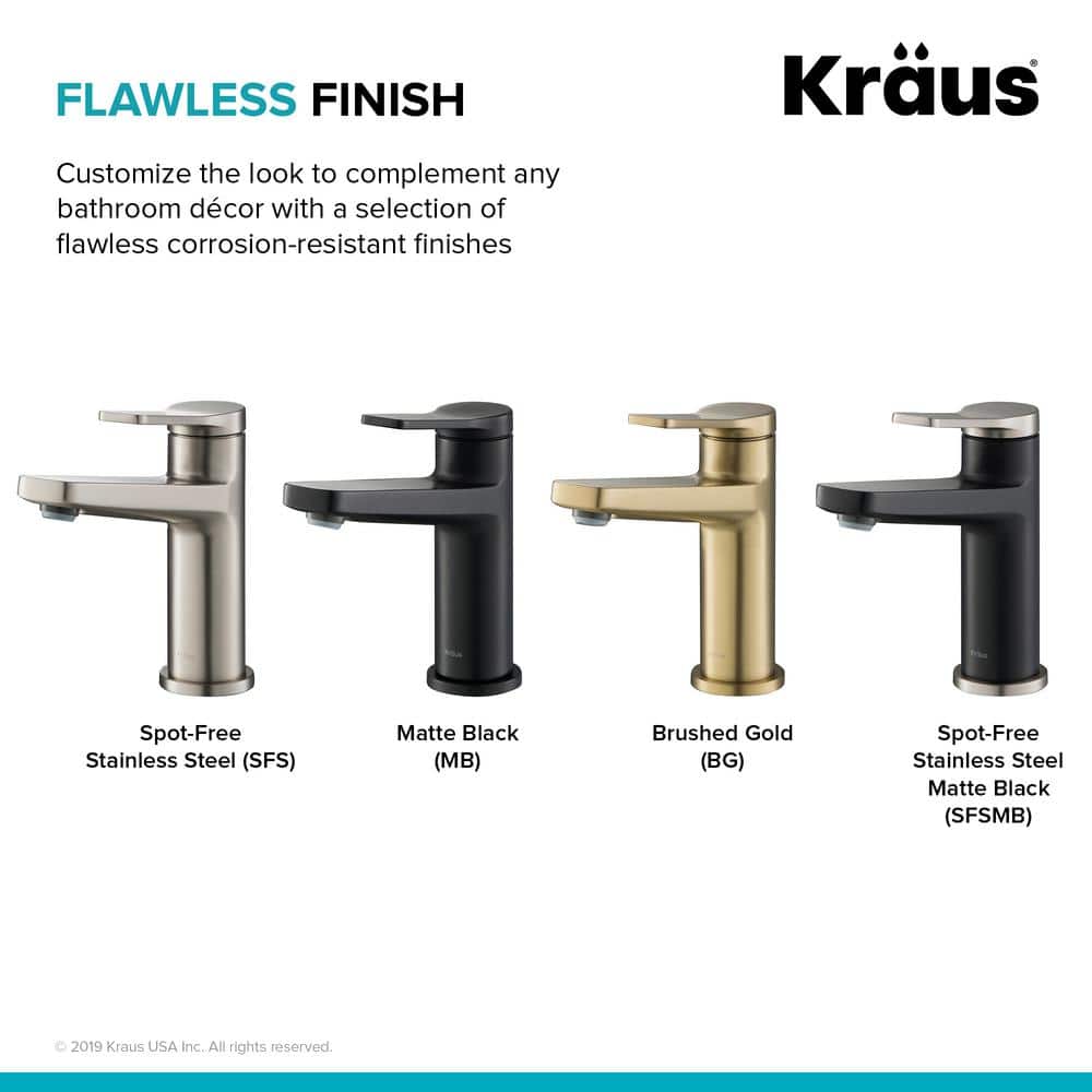 Indy Spot-Free Stainless Steel Slim Bathroom Faucet