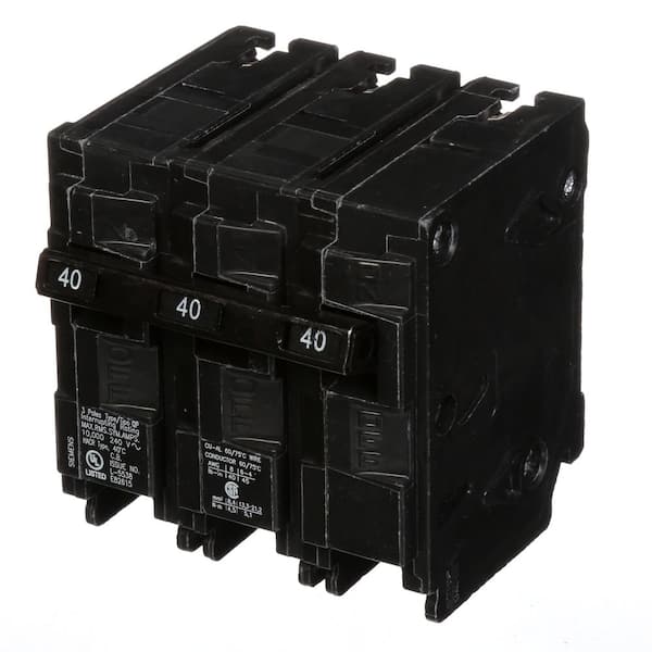 Siemens 40 Amp Three-Pole Type QP Circuit Breaker