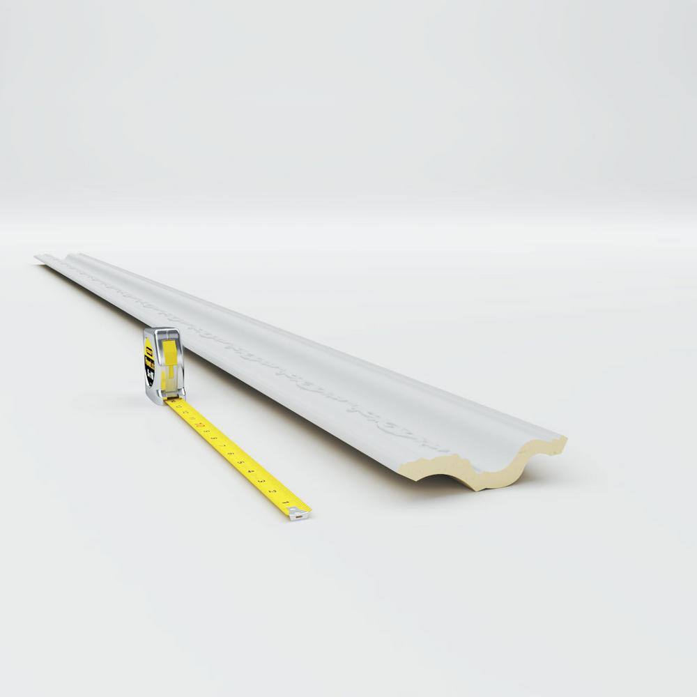 Delfina White Polyurethane Crown Moulding 94.5" Length