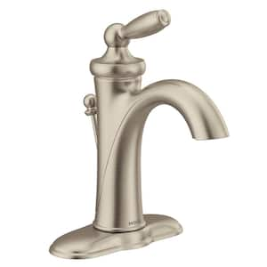 Brantford Single-Handle Single-Hole High-Arc Bathroom Faucet in Brushed Nickel