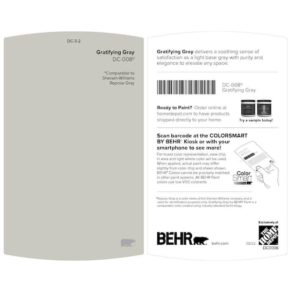 5 gal. Designer Collection #DC-008 Gratifying Gray Eggshell Interior Paint