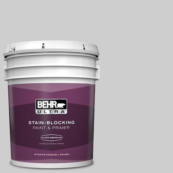 BEHR ULTRA 5 gal. #770E-2 Silver Screen color Extra Durable Eggshell Enamel Interior Paint & Primer