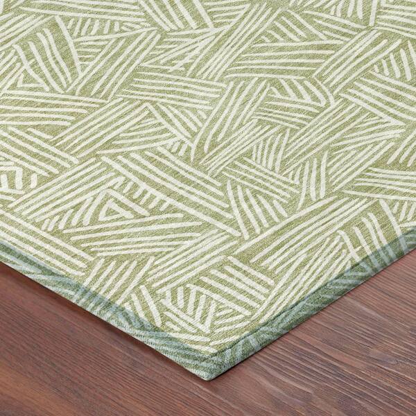 Chantille Machine Washable Indoor/Outdoor Abstract ACN2648 Aloe 10 ft. x 14 ft. Area Rug