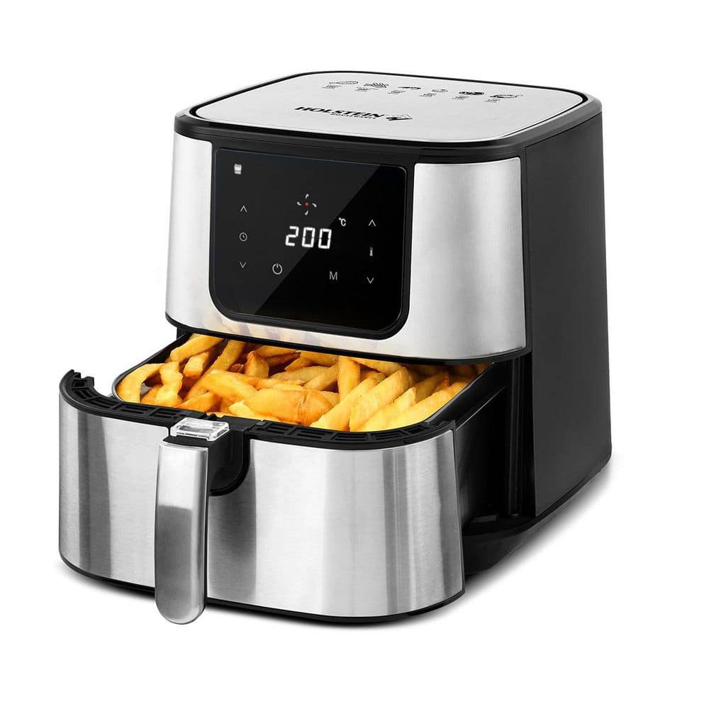 UPC 850003001579 product image for HOLSTEIN HOUSEWARES 5.8 qt. Black Digital Air Fryer with Touchscreen Control and | upcitemdb.com