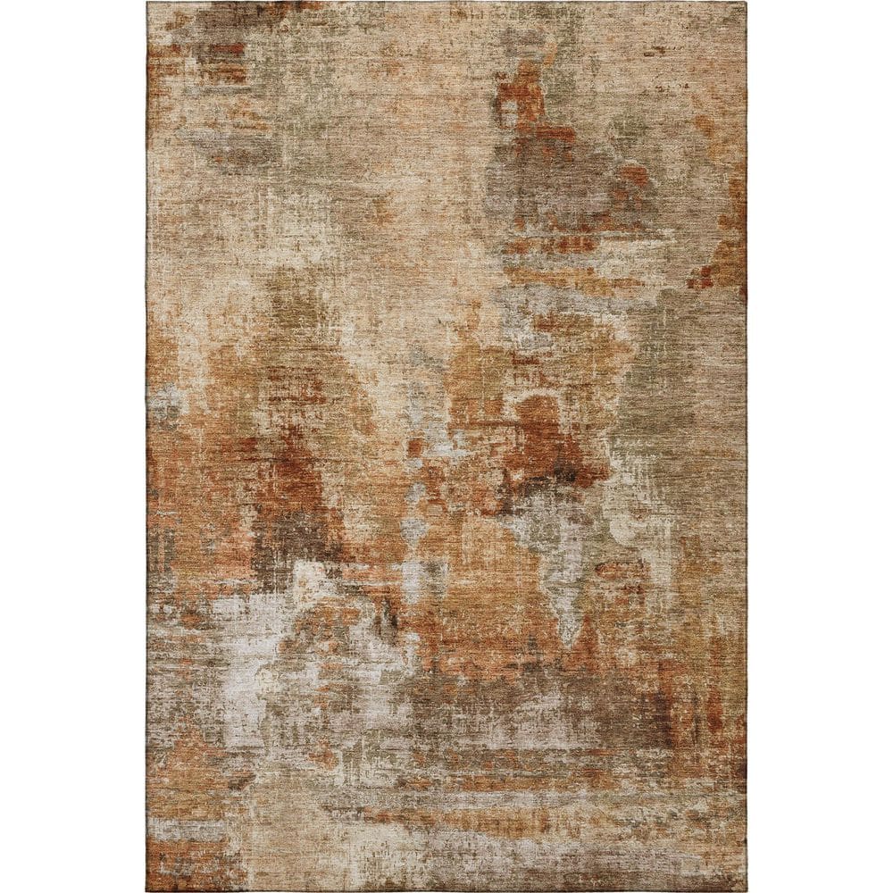 Mayfield Premium Machine Washable Abstract AMF2300 Copper 8 ft. x 10 ft. Area Rug price history on PriceWatchPro
