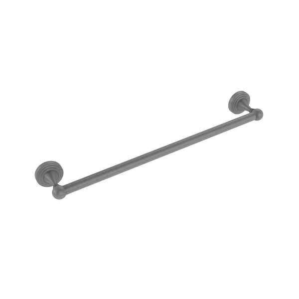 Allied Brass Sag Harbor Collection 36 in. Wall Mounted Single Towel Bar in Matte Gray