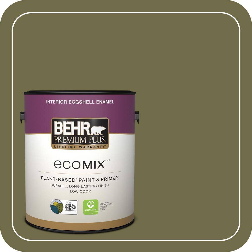 1 gal. #390F-7 Wilderness Eggshell Enamel EcoMix Plant-Based Interior Paint & Primer price history on PriceWatchPro