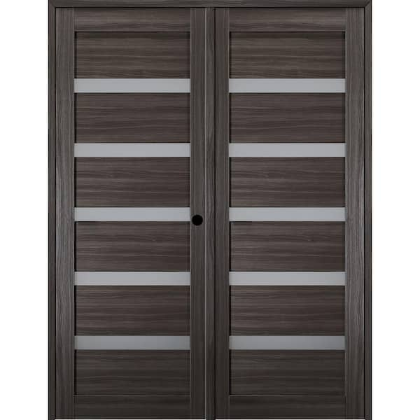 Paneled Wood French Doors Belldinni Finish: Oak, Handing: Left, Size: 60 x 80