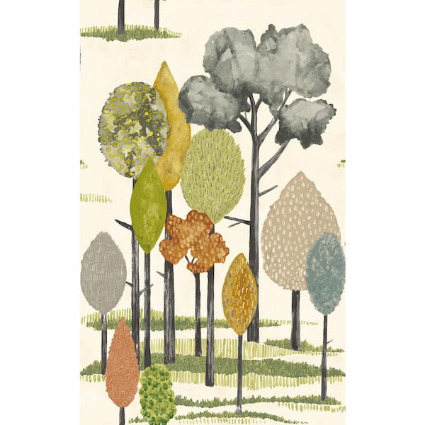 OhPopsi Green Cypress Olive Tall Trees Wallpaper Sample