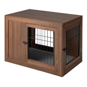 36 in. x 26 in. Furniture Dog Crate with Cushion and Double Doors