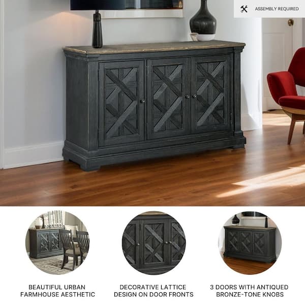 Signature DESIGN BY ASHLEY Tyler Creek Casual Black/Gray MDF 57.88