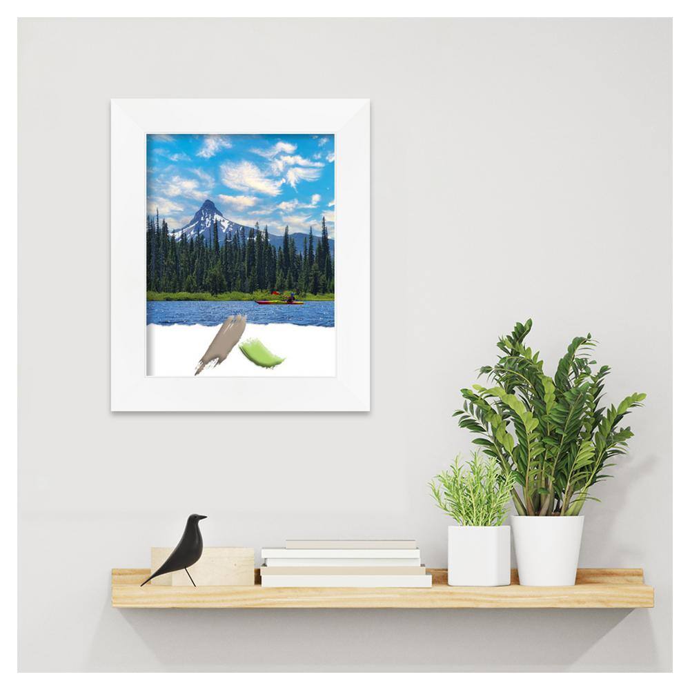White 11x14 Polystyrene Narrow Wall Photo Frame