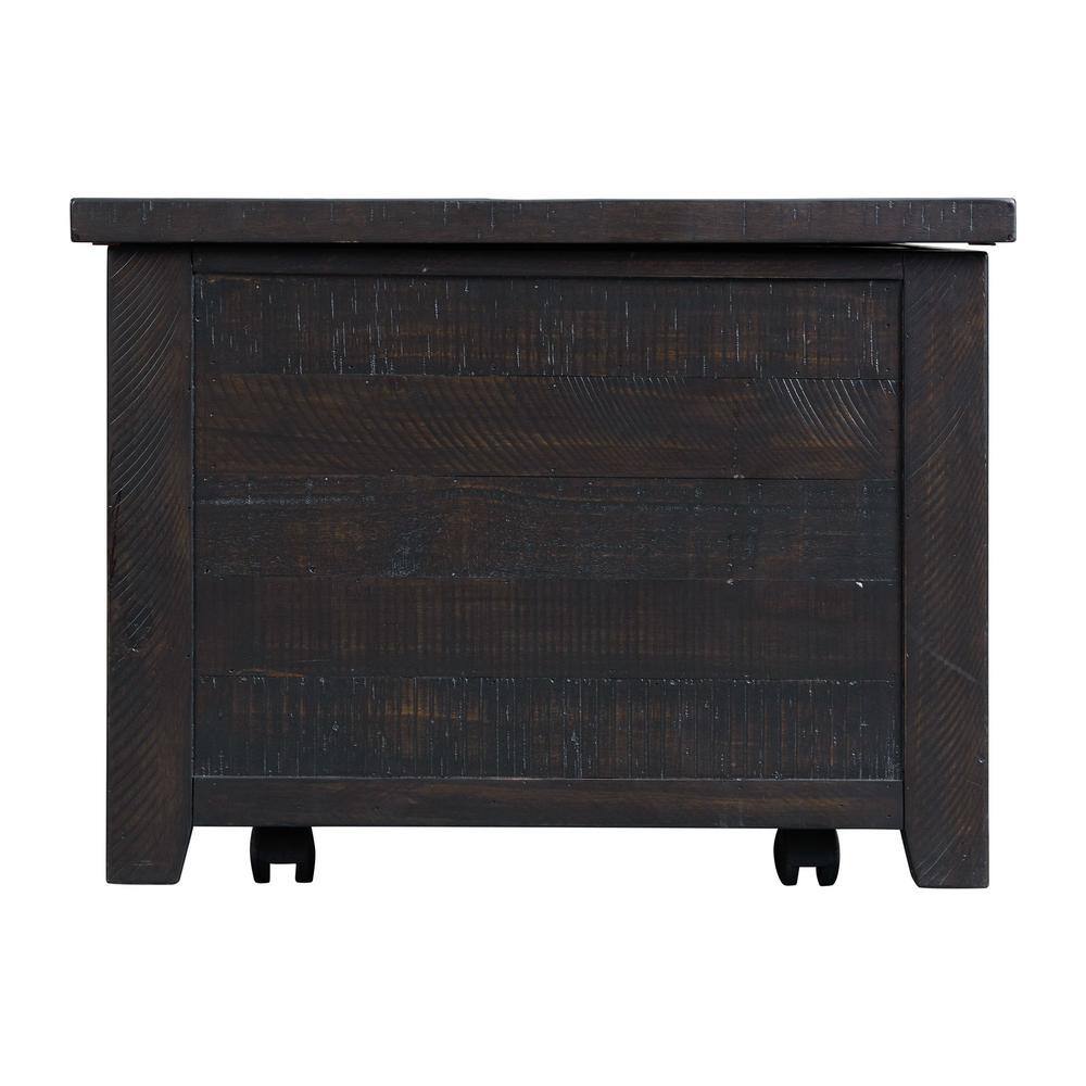 Transitional Espresso Rectangular Coffee Table with Lift-Top and Storage