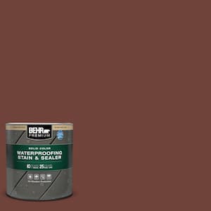 1 qt. #N160-7 Brown Velvet Solid Color Waterproofing Exterior Wood Stain and Sealer