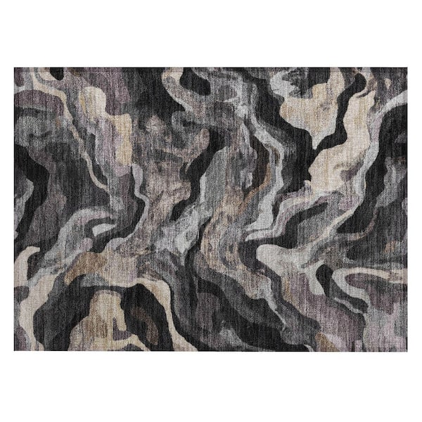 Chantille Machine Washable Indoor/Outdoor Abstract ACN2162 Granite 1 ft. 8 in. x 2 ft. 6 in. Accent Rug