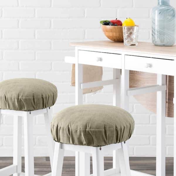 Ellis Curtain Lisa Solid Mist Barstool Cover