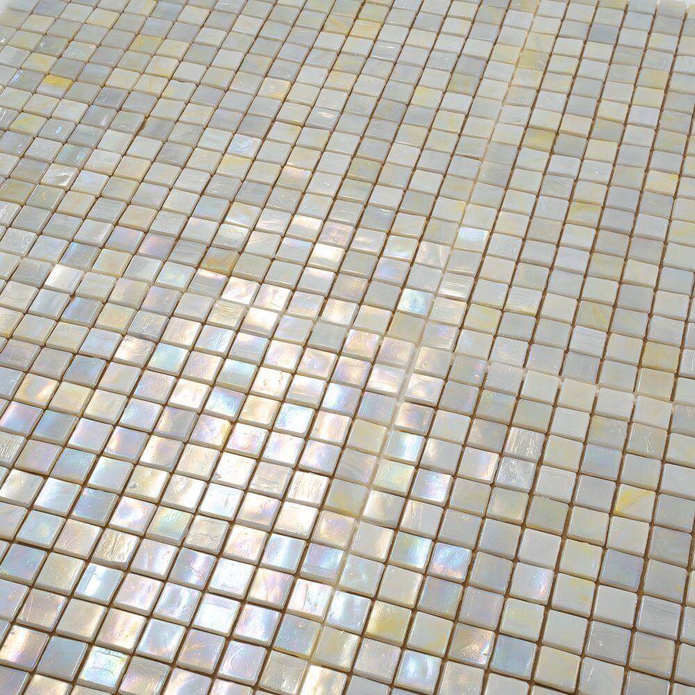 Skosh 11.6" x 11.6" Iridescent Glass Mosaic Tile