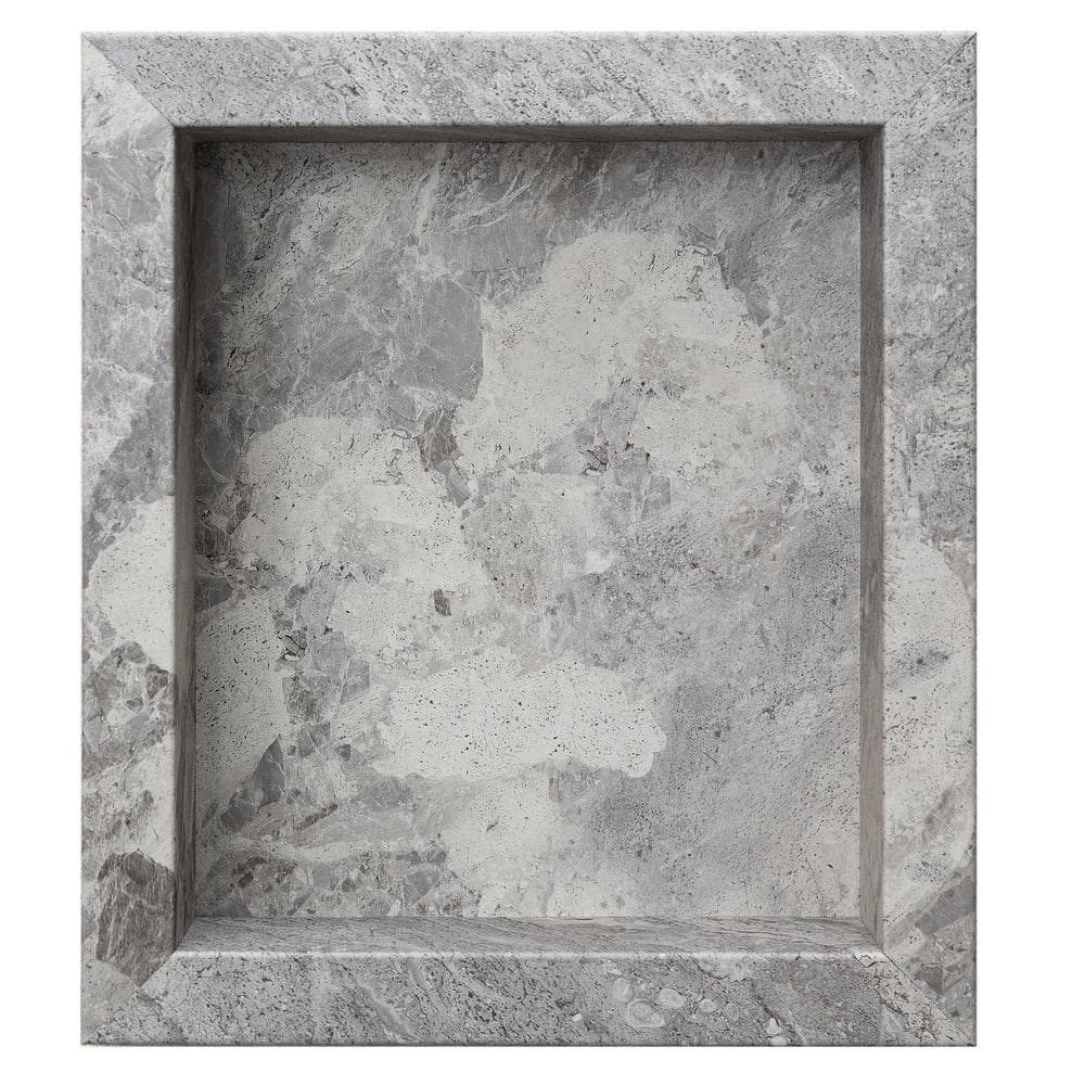 PALISADE 15.5 in. W x 3.75 in. H x 17.5 in. D Vinyl Waterproof Shower Niche Insert in Silver Lake