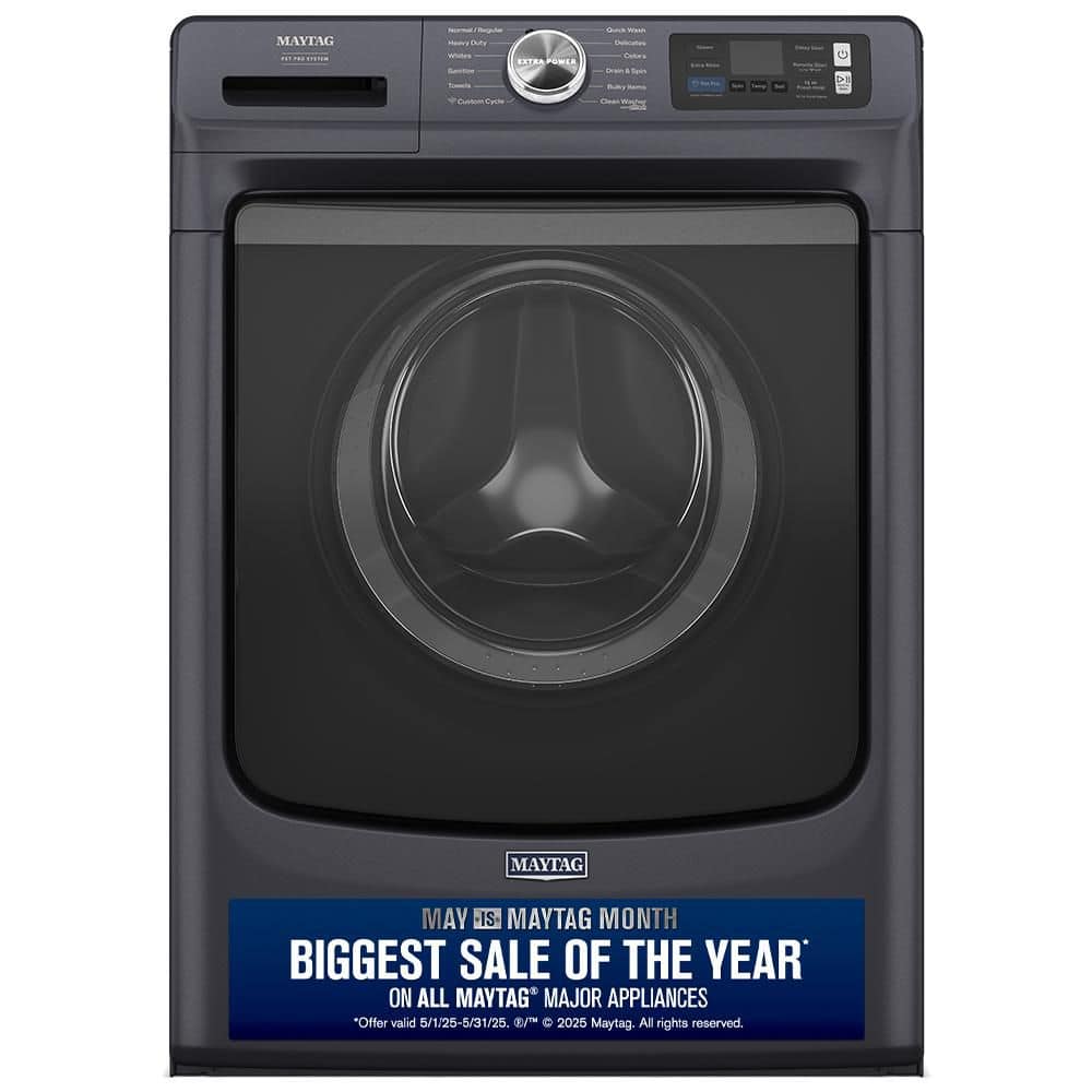 5 cu. ft. Front Load Stackable Washer in Midnight Steel with Pet Pro Option