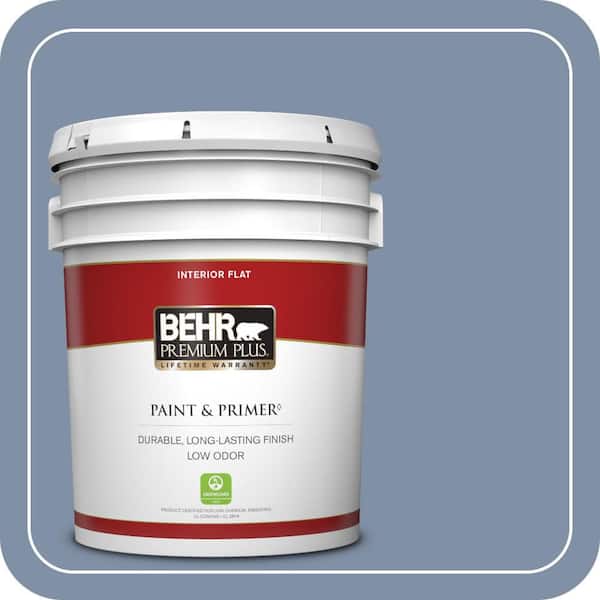BEHR PREMIUM PLUS 5 gal. #MQ5-16 Montage Flat Low Odor Interior Paint & Primer