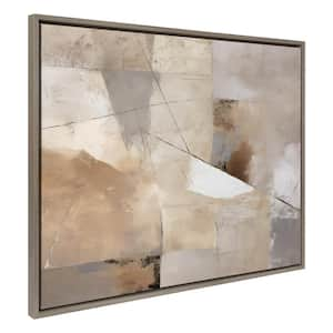 Sylvie Textured Abstract Framed Canvas by The Creative Bunch Studio Set of 1 Abstract Art Print 31.49 in. x 42.00 in.