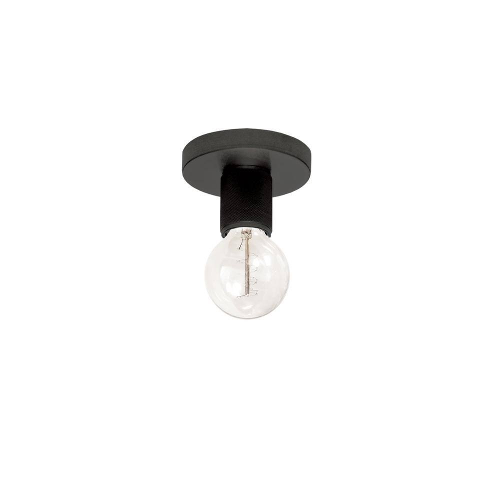 Roswell 4.75 in. 1-Light Matte Black Flush Mount