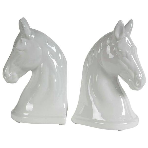 A & B Home 5 in. x 10 in. Decorative Horse Bookends (2-Pack)