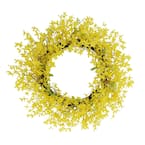 30 in. Artificial Winter Jasmine Floral Spring Wreath