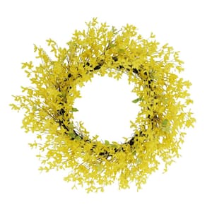 30 in. Artificial Winter Jasmine Floral Spring Wreath