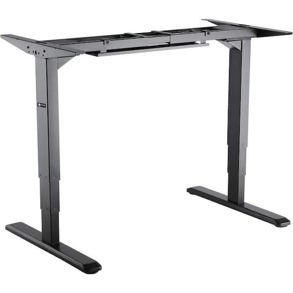 Star Ergonomics Black Electric Sit-Stand Desk Frame, 3-Stage Reverse Dual Motor, Table Top Not Included