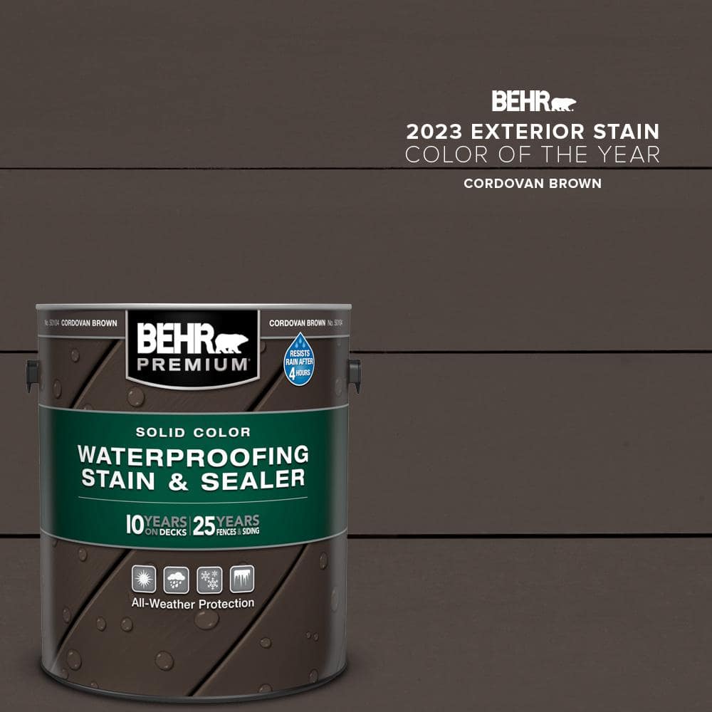 Behr Premium Gal Sc Cordovan Brown Solid Color Waterproofing