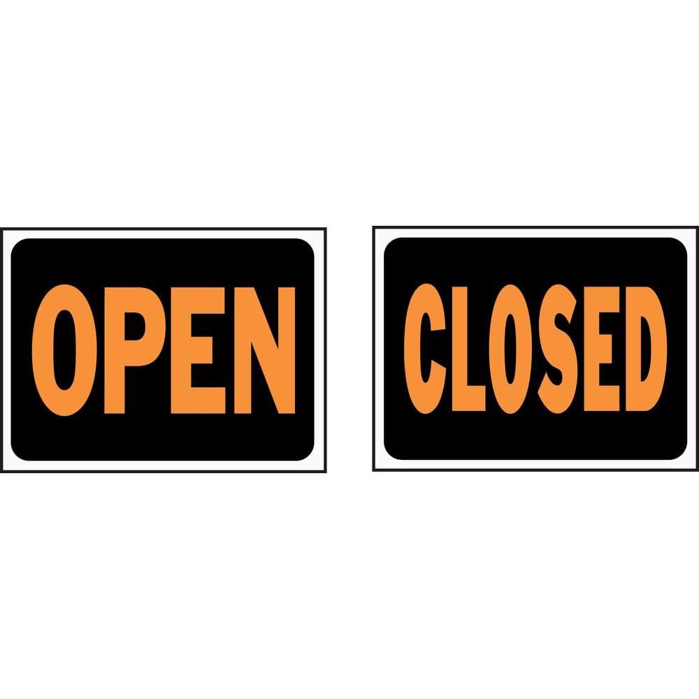HY-KO 9 in.x 12 in.Plastic Reversible Open/Closed Sign 3045 - The Home ...