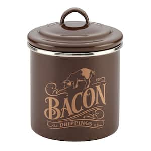 Home Collection Enamel on Steel 4 in. x 4 in. Brown Sugar Bacon Grease Can