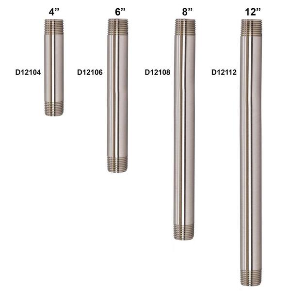 1/2 in. x 1/2 ft. IPS Lead-Free Brass Pipe Nipple in Oil Rubbed Bronze 1/2 in. x 1/2 ft. IPS Lead-Free Brass Pipe Nipple in Oil Rubbed Bronze