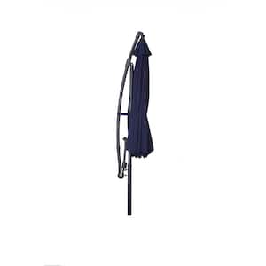 10 ft. Cantilever Patio Umbrella Offset Hanging Umbrella in Dark Blue